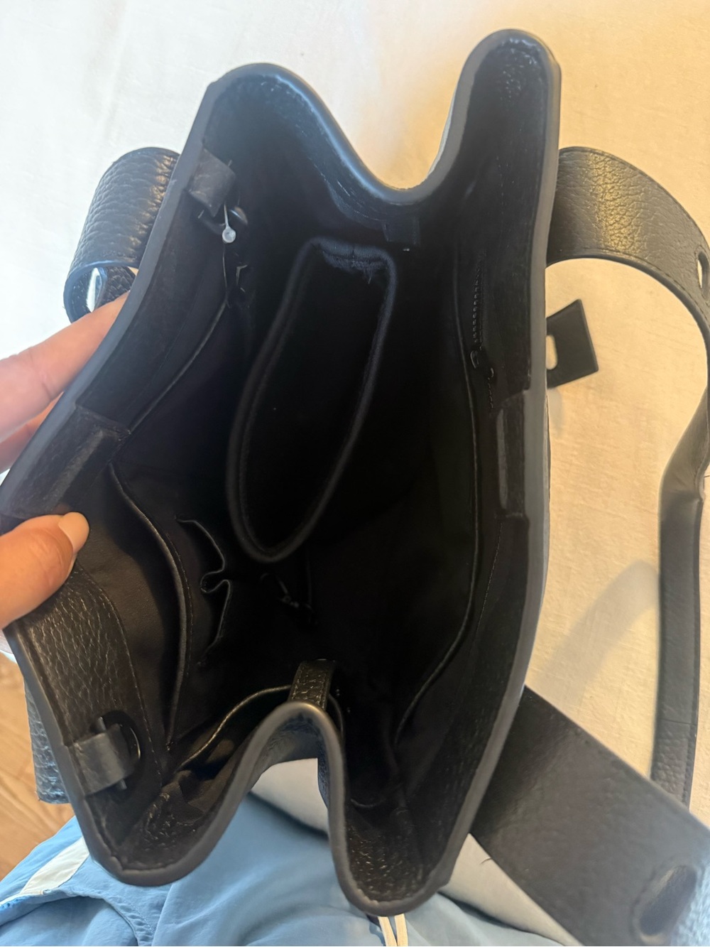 Dagne Dover Black Leather tote